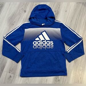 Adidas Kids Royal Blue Hoodie with White Accents